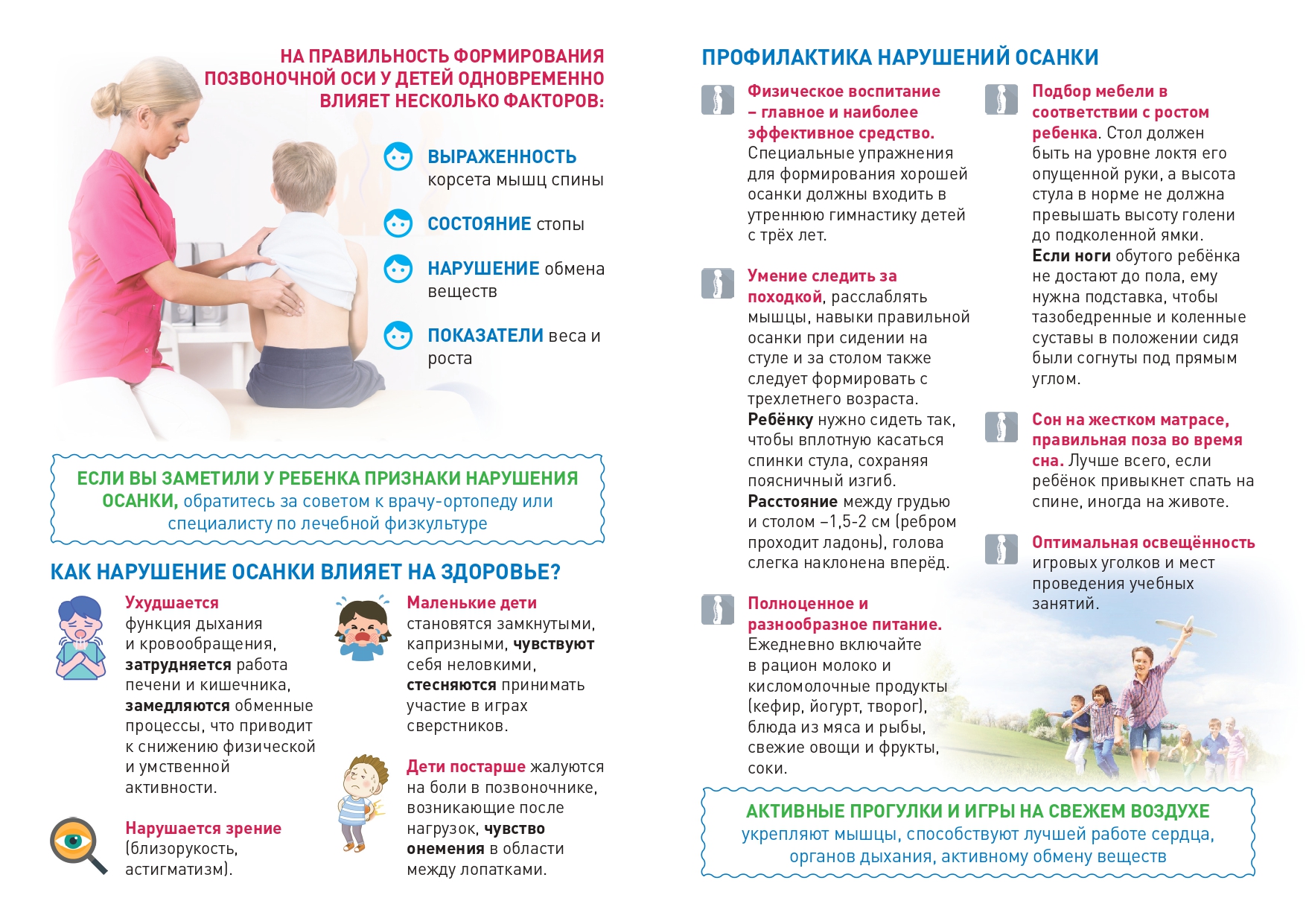 Профилактика нарушений осанки у детей и подростков (2 сторона)